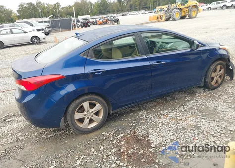2013 Hyundai Elantra Gls из США, поврежденный, VIN KMHDH4AE2DU556929